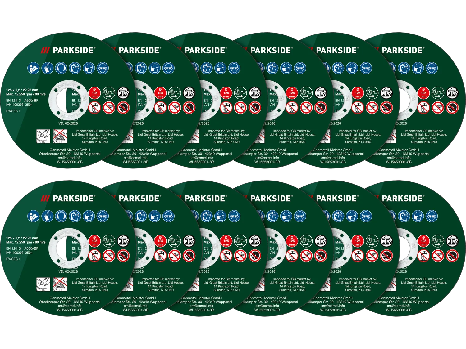 Parkside® Set accessori per smerigliatrice angolare, 4 o 12 pezzi